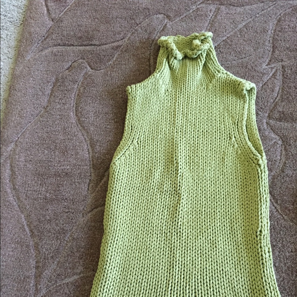 Light green, Trixie and Lulu sleeveless sweater